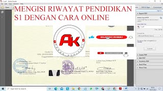 Input Riwayat Pendidikan S.1 PTK Secara Online