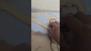 The Beach Lady On Soft Pastel