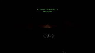 Toyota hyryder base model headlights response at night #shorts #hyryder #toyotahyryder #grandvitara