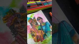 Holi special drawing RadhaKrishna 😍 #holi #radhakrishna #drawing #art #ytshorts #shorts #shortsfeed