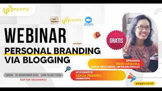 WEBINAR 27 DESEMBER 2021 | PENTING! PERSONAL BRANDING UNTUK FREELANCER VIA BLOGGING