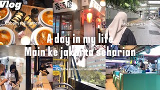 VLOG #5 : Days in my life main ke jakarta seharian,KRL-an,MRT-an pertama kali,Rame time again🍜