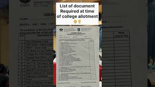 Documents required at time of reporting❤️#neet #mbbs #aiims #esic #pgimsrohtak #shkmgmc #motivation