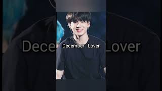 according to your birthday month Jungkook is your (jk ver) || comment down #youtubeshorts #edit