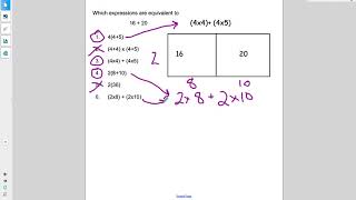 M6 Unit 1 review- Distributive property