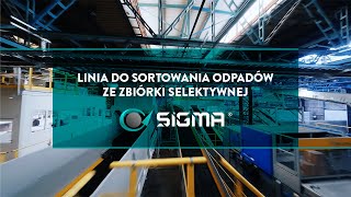 Linia do sortowania odpadów ze zbiórki selektywnej z podziałem na worek żółty i niebieski