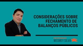 Palestra Fechamento de Balanços Públicos