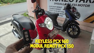 honda scoopy pasang kontak keyless new PCX ADV 160 modul remot PCX 150.pemasangan tanpa coak body