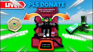 Giving Away Robux to Viewers on Roblox Pls Donate Live... Come Join!