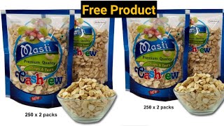 Free Cashew 500gm Packet Unboxing And Review Video l Real Review