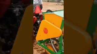 Mini Tractor Seed Drill Working