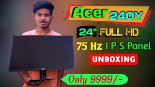 Acer 24 Inch Monitor Unboxing | Acer 240Y | Best Monitor For Free Fire | Best Monitor Under 10000