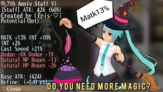 Fill Stats - Matk13% Int10% Int26 Cspd21% - Toram Online - Cap 260