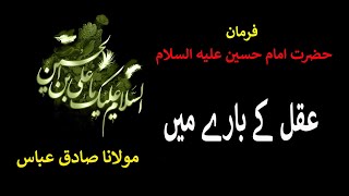 Aqal e Kamil | Imam Hussain saying | Maulana Sadiq Abbas