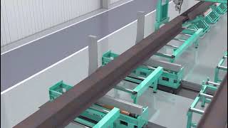 H beam horizontal production line