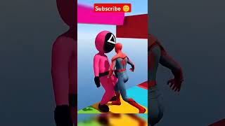 spider man vs squid players 🤠 #shortvideo #youtubeshorts #spiderman #squidgame