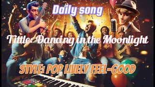 Today's song 🎧 Style: pop lively feel-good. Title: "Dancing in the Moonlight"