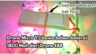 Drone Micro Y3 Pake baterai E88 1800 Mah