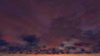 ( CGI 4k Stock Footage ) Red brick clouds sunset dusk sunrise seamless loop no. 6