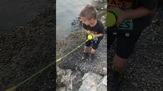 Micro fishing pole challenge.