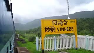 Beautiful Konkan Railways in Monsoon At Vinehre Station