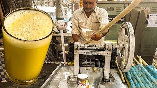 Sugarcane Juice Vendor with Traditional Machine at Dalhousie Kolkata | Sugarcane Juice Extractor