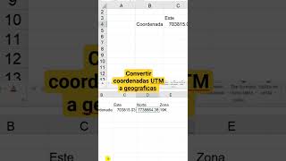 Convertir coordenadas UTM a geograficas