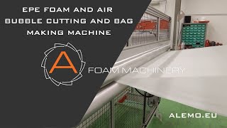 EPE FOAM AND AIR BUBBLE CUTTING AND BAG MAKING MACHINE