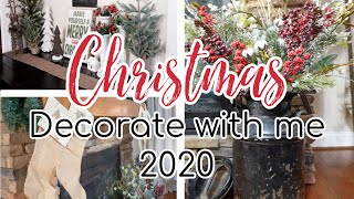 Christmas Decorate With Me Living Room 2020 | Holiday Decorate with Me 2020