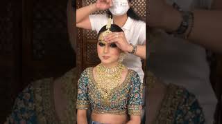 #shorts/elegant bride with royal lehenga and bridal indian wedding makeup look by parul garg #rlSA