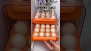 Inspirasi dekorasi dapur minimalis menggunakan rak telur Tingkat #dapur #dapurmungil #dekorasirumah