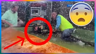 ALLIGATOR ATTACKES TRAINER BUT VISITOR JUMPS IN AND RESCUED HER!!!