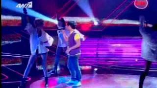 X factor 2009 - 2010 greece STAVROS Live Show 15  (SONG 1)   JENNY DON'T BE HASTY