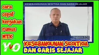 MATERI PEMBELAJARAN KESEBANGUNAN SEGITIGA DAN GARIS SEJAJAR