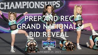 November 21, 2023 - Prep and Rec Grand Nationals Bid Reveal