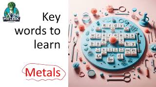 Metals key words definitions KS3