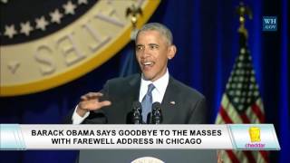 President Barack Obama Saying Bye To Masses