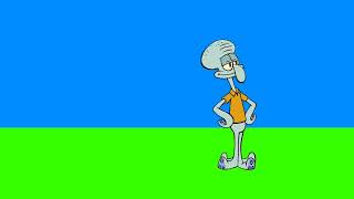 Squidward Falling into a Rectangle Black