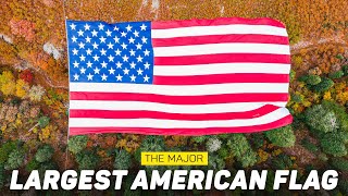 This is The Worlds Largest Free Hanging American Flag