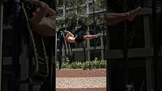 NEW MOVE UNLOCKED! Horizontal dragon flag #shorts #dragonflag #newmove #calisthenics #gym #fitness