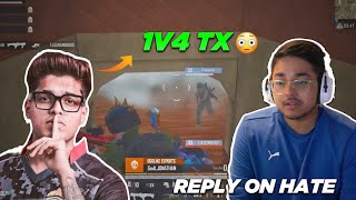 Jonathan 1V4 TX 😱 Shocked 😳 | Sarang best reply on 1v4 ❤️