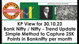 KP View for 30.10.23 | Bank Nifty Analysis for Nov Month | Banknifty Swing Trading Technique