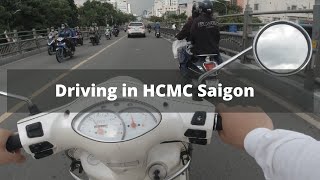 How to drive a motorcycle in Ho Chi Minh City Saigon Vietnam