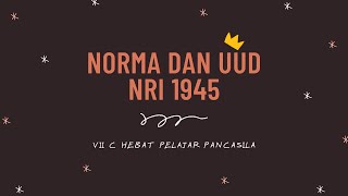 PELAJAR PANCASILA MEMATUHI NORMA \\ VII C HEBAT