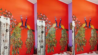 Peacock Wall Painting #DaijiArt&Craft