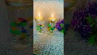 DIY #watercandles at home | Diwali decoration idea | Glass Candles #diy #diwalidecor #floatingdiya