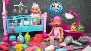 11 Minutes Satisfying with Unboxing Cute Doll Swinging Bed，Baby Bathtub Toys ASMR | Review Toys