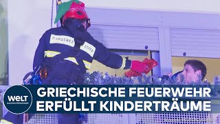 ATHEN: Rührende Weihnachtsgeste! Griechische Feuerwehr schenkt kranken Kindern Hoffnung und Freude