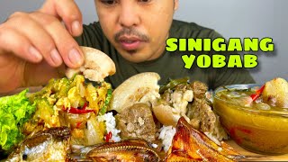 GINISANG AMPALAYA AT PRITONG TUYO AT SINIGANG BABOY | ASMR EATING | MUKBANG ASMR