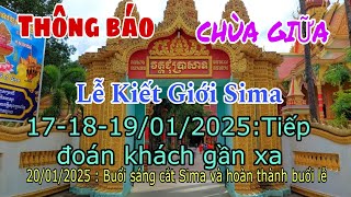 Thông Báo Ngày Cụ Thể Lễ Kiết Giới Sima Ngôi Chánh Điện Chùa Giữa Xã Hòa Thuận Trà Vinh